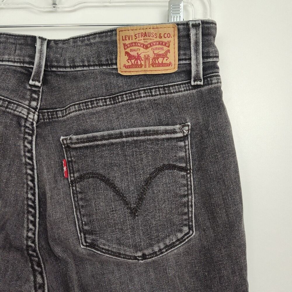 Levi's Classic Mid Rise Skinny Jeans Women's Size 12 Black - Picture 7 of 9